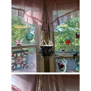 Hanging Macrame Plant Holder with Pot
